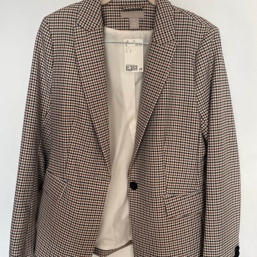 H&M HOUNDSTOOTH BLAZER